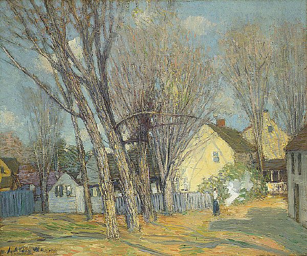 Windham Village by Julian Alden Weir, hand-painted oil reproduction