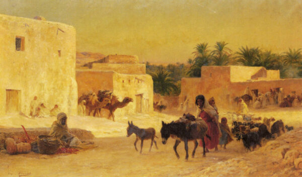 Leaving the Market by Eugene-Alexis Girardet, hand-painted oil painting reproduction