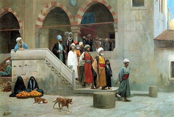 Leaving the Mosque by Jean-Léon Gérôme, hand-painted oil painting reproduction