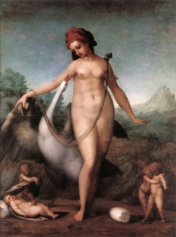 Leda and the Swan by Jacopo Pontormo, hand-painted oil painting reproduction
