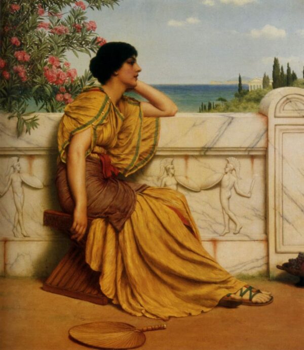 Leisure Hours by John William Godward, hand-painted oil painting reproduction