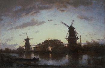 Les Bords de l’Amstel by Félix Ziem, hand-painted oil reproduction