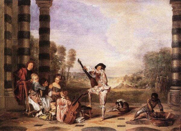 Les Charmes de la Vie (The Music Party) by Antoine Watteau, hand-painted oil painting reproduction