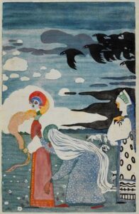 Les Corbeaux (Crows) by Wassily Kandinsky, hand-painted oil painting reproduction
