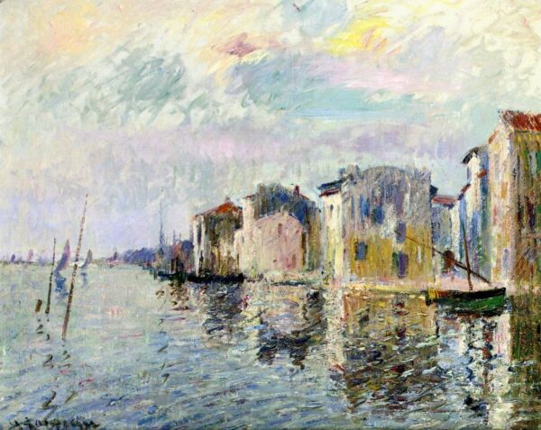 Les Martigues by Gustave Loiseau, hand-painted oil painting reproduction