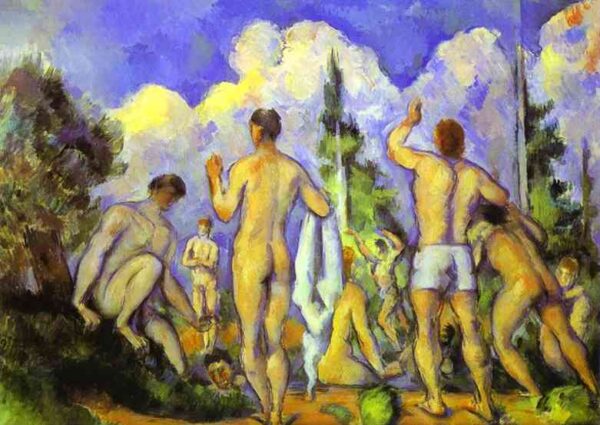 Les grandes baigneuses by Paul Cézanne, hand-painted oil painting reproduction