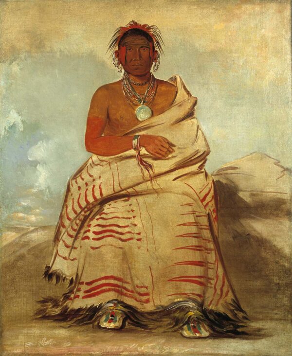 L’har e tar rushe, Ill natured Man, a Skidi (Wolf) Pawnee by George Catlin, hand-painted oil painting reproduction