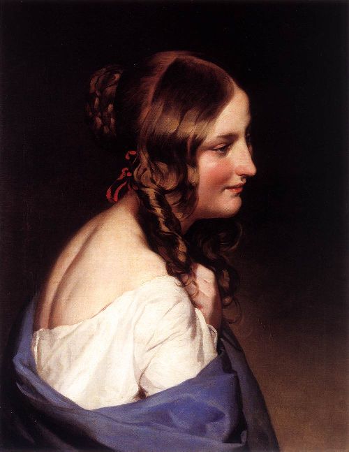 Likeness of a Girl by Friedrich von Amerling, hand-painted oil reproduction