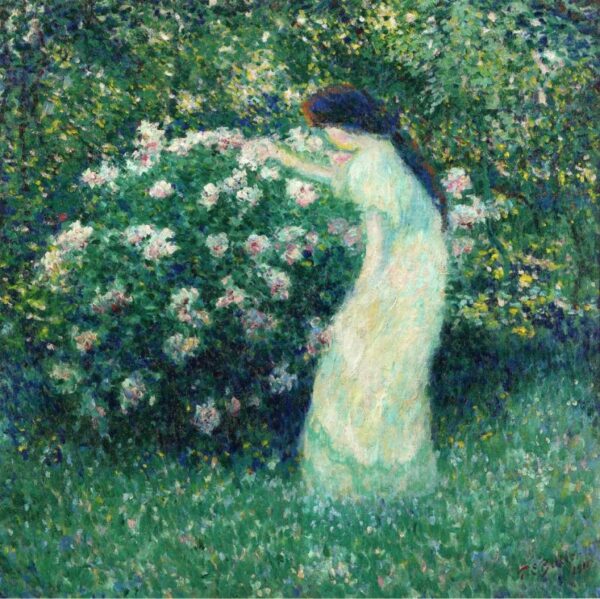 Lili Butler in Claude Monet’s Garden by Theodore Earl Butler, hand-painted oil painting reproduction
