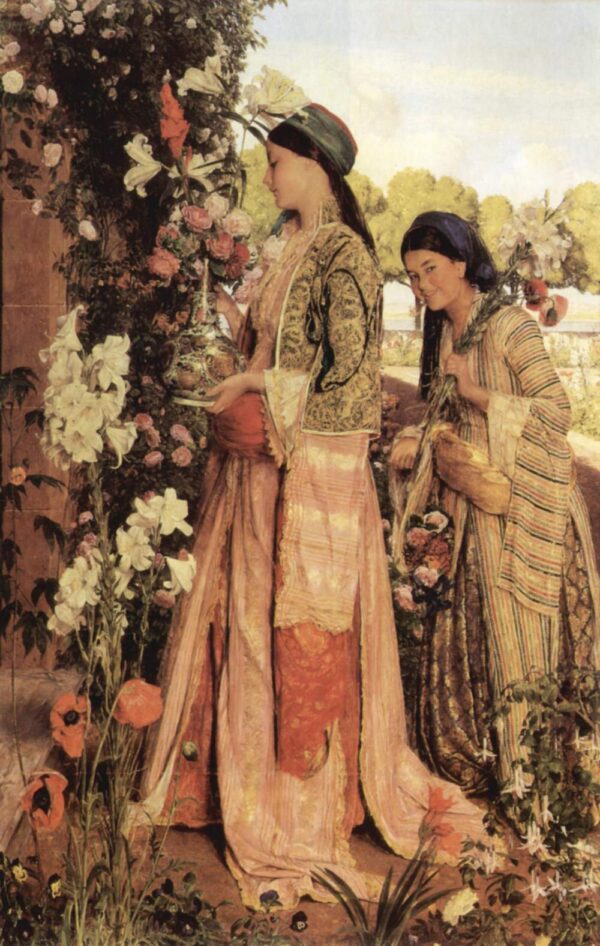 Lilium Auratum by John Frederick Lewis, hand-painted oil painting reproduction