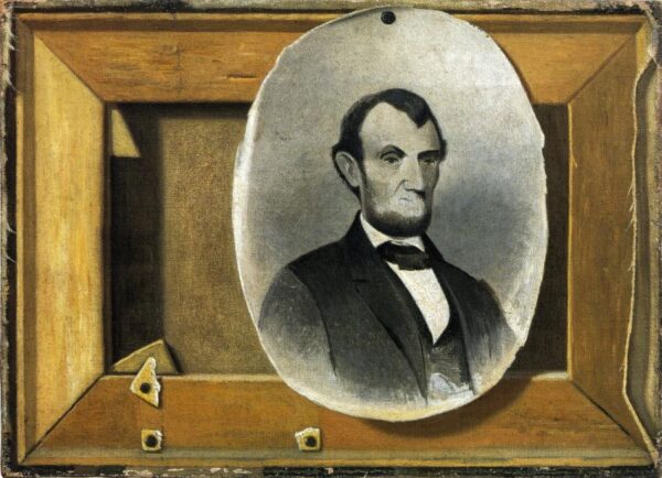 Lincoln and the Pfleger Stretcher by John Frederick Peto, hand-painted oil painting reproduction