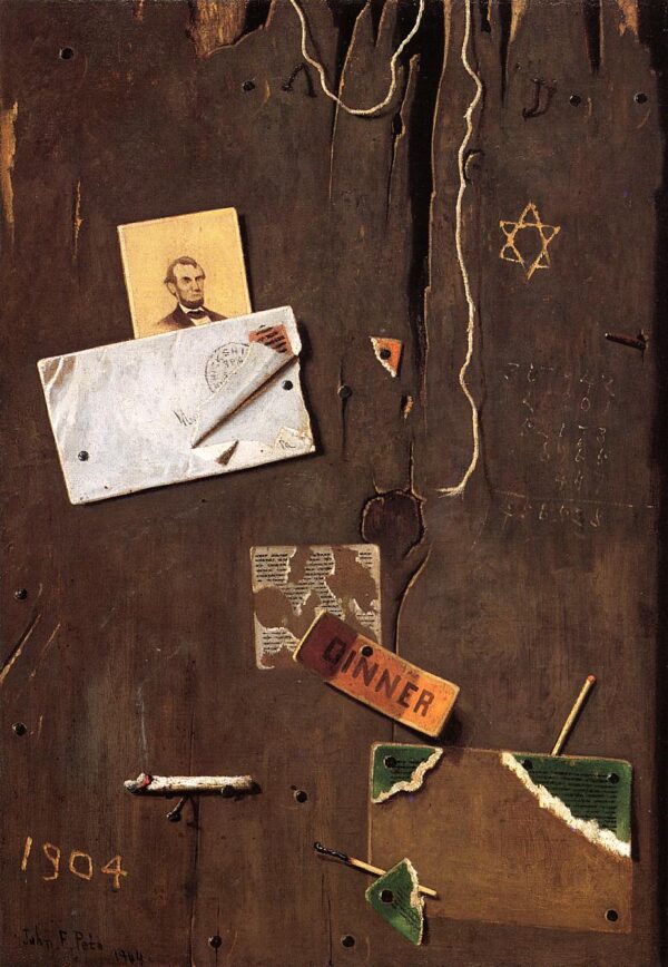 Lincoln and the Star of David by John Frederick Peto, hand-painted oil painting reproduction