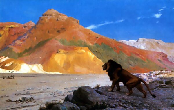 Lion by Jean-Léon Gérôme, hand-painted oil painting reproduction