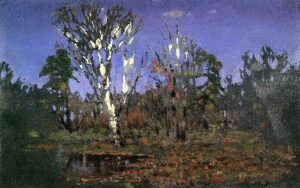 Lisok with birch 1885 1890 by Arkhip Kuindzhi, hand-painted oil painting reproduction