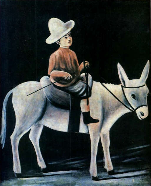 Little Boy Riding A Donkey by Niko Pirosmani, hand-painted oil reproduction