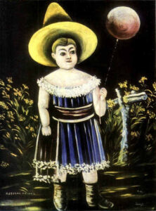 Little Girl With A Balloon by Niko Pirosmani, hand-painted oil painting reproduction
