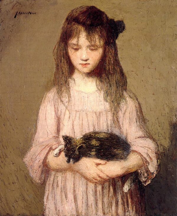 Little Lizie Lynch by Julian Alden Weir, hand-painted oil painting reproduction