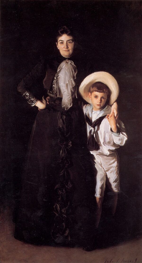 Mrs. Edward L. Davis and Her Son Livingston by John Singer Sargent, hand-painted oil painting reproduction