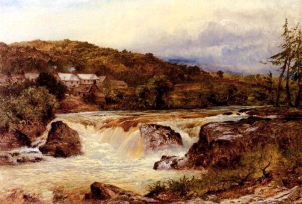 Near Bettws-Y-Coed, The Junction Of The Conway And The Llugwy by Benjamin Williams Leader, hand-painted oil painting reproduction