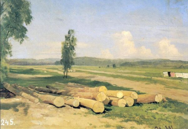 Logs by Ivan Shishkin, hand-painted oil painting reproduction