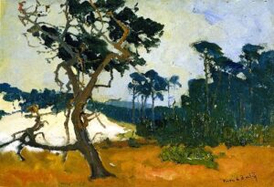 Lone Cypress by Franz Bischoff, hand-painted oil painting reproduction
