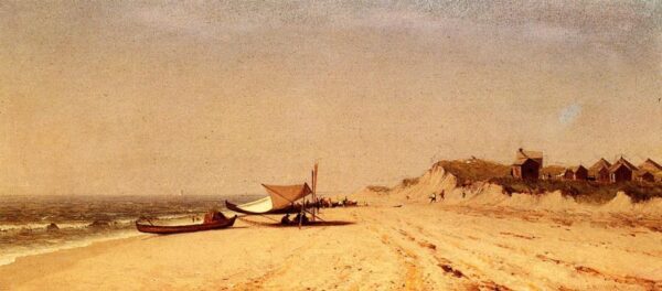 Long Branch Beach by Sanford Robinson Gifford, hand-painted oil painting reproduction