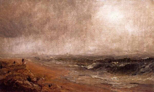 Looking out to Sea by Jasper Francis Cropsey, hand-painted oil painting reproduction