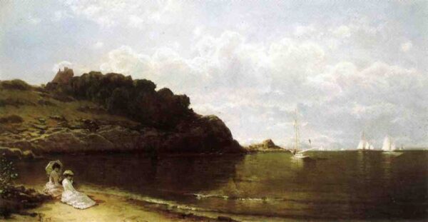 Looking out to Sea by Alfred Thompson Bricher, hand-painted oil painting reproduction