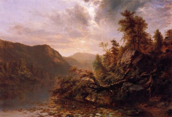 Loon Lake by James McDougal Hart, hand-painted oil painting reproduction