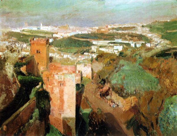 Los Picos Tower by Joaquin Sorolla y Bastida, hand-painted oil painting reproduction