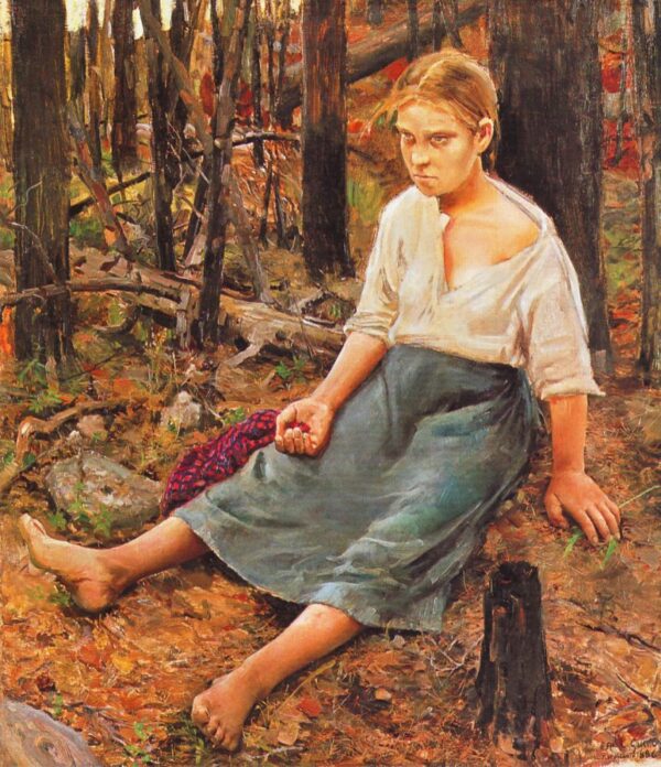 Lost by Akseli Gallen-Kallela, hand-painted oil painting reproduction