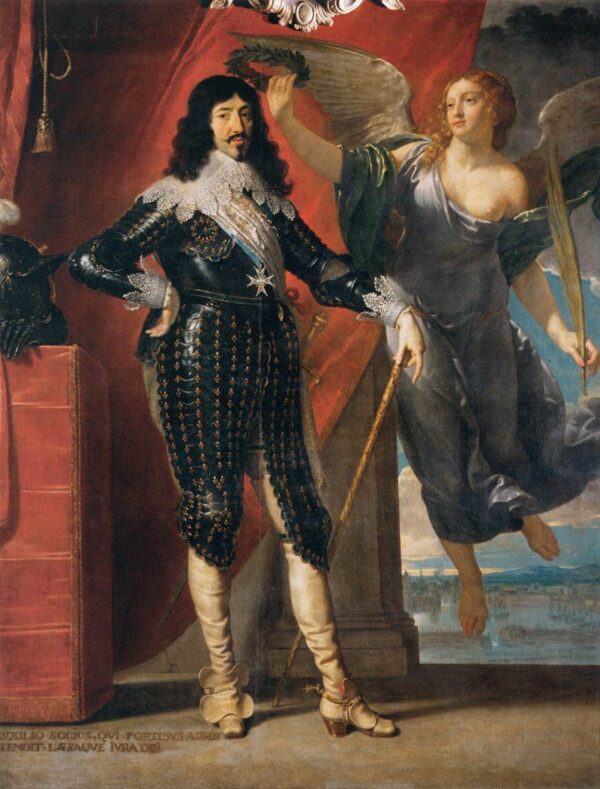 Louis XIII Crowned by Victory (Siege of La Rochelle, 1628) by Philippe de Champaigne, hand-painted oil painting reproduction