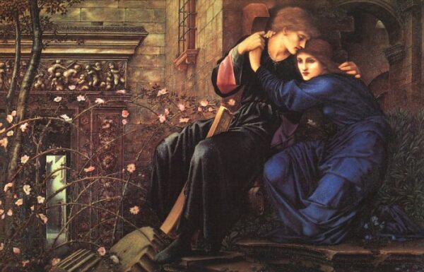 Love Among the Ruins by Edward Burne-Jones, hand-painted oil painting reproduction
