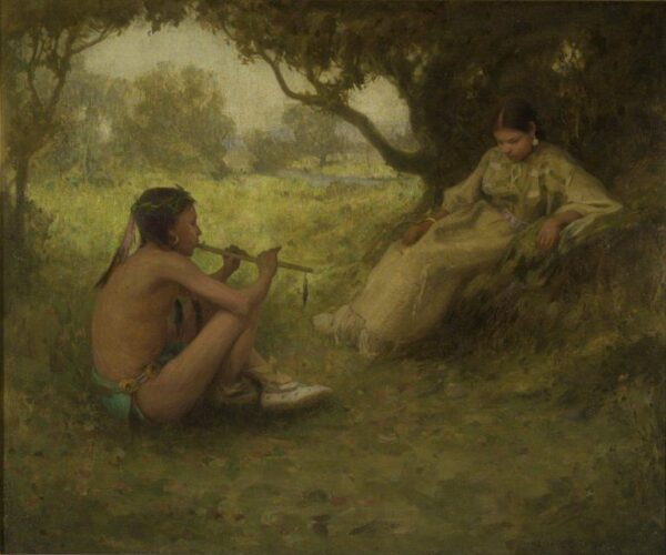 Lovers by E Irving Couse, hand-painted oil painting reproduction