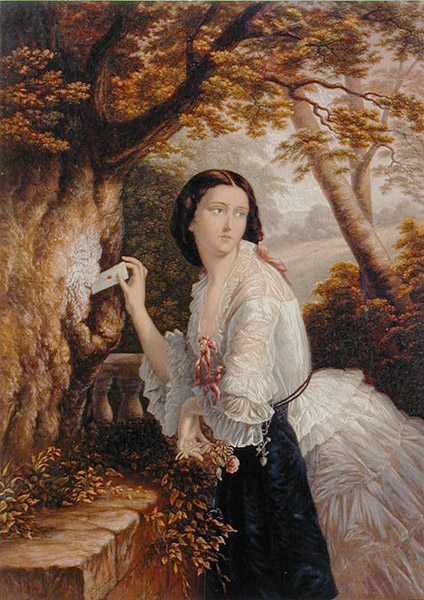 Lover’s Letter Box by George Baxter, hand-painted oil reproduction