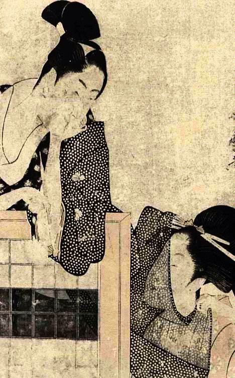 Lovers’ Silent Talk by Kitagawa Utamaro, hand-painted oil reproduction