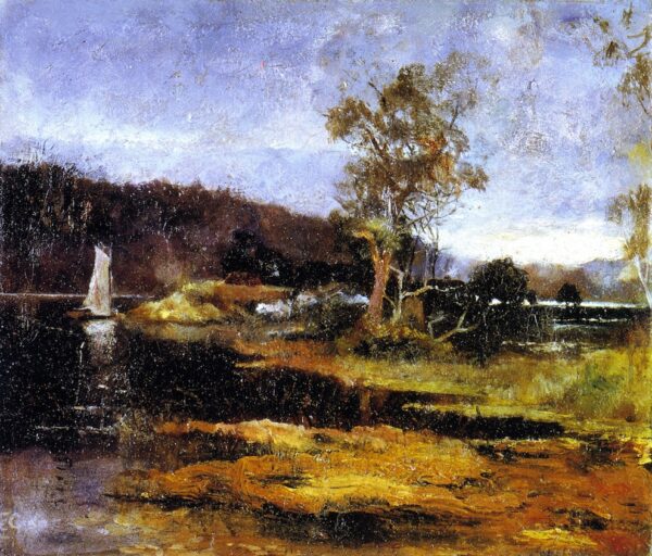 Low Tide Hawkesbury River by Charles Conder, hand-painted oil painting reproduction