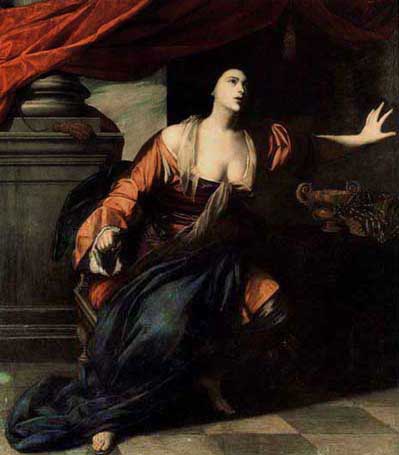 Lucretia by Artemisia Gentileschi, hand-painted oil reproduction