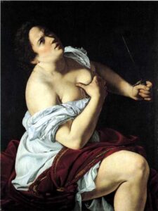 Lucretia II by Artemisia Gentileschi, hand-painted oil painting reproduction