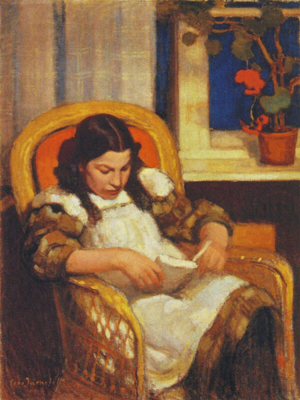 Lukeva Tytto by Eero Järnefelt, hand-painted oil painting reproduction