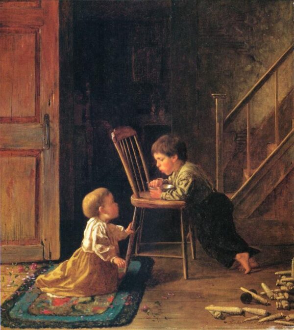 Lunchtime by Eastman Johnson, hand-painted oil painting reproduction