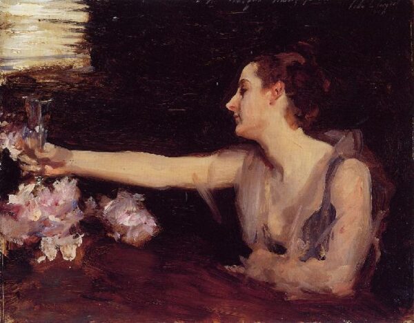 Madame Gautreau Drinking a Toast by John Singer Sargent, hand-painted oil painting reproduction