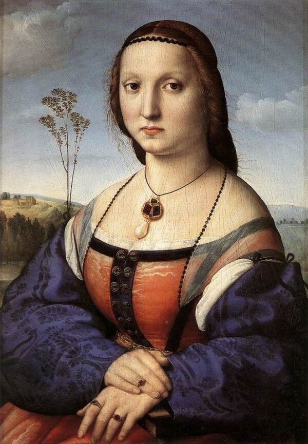 Portrait of Maddalena Doni by Raphael Sanzio, hand-painted oil painting reproduction