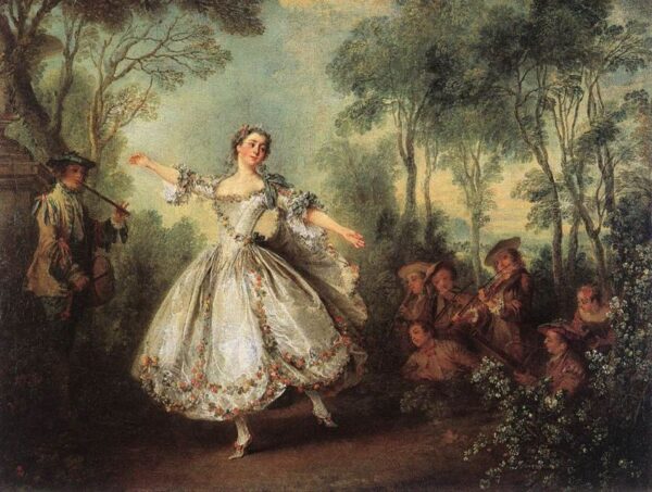 Mademoiselle de Camargo Dancing by Nicolas Lancret, hand-painted oil painting reproduction