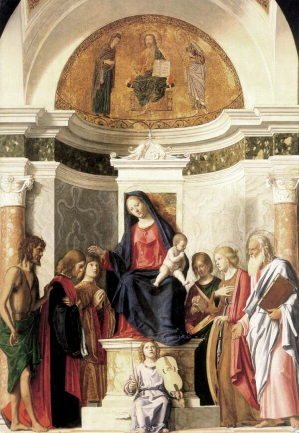 Madonna Enthroned with the Child by Cima da Conegliano, hand-painted oil painting reproduction