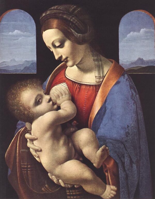 Madonna Litta by Leonardo da Vinci, hand-painted oil painting reproduction