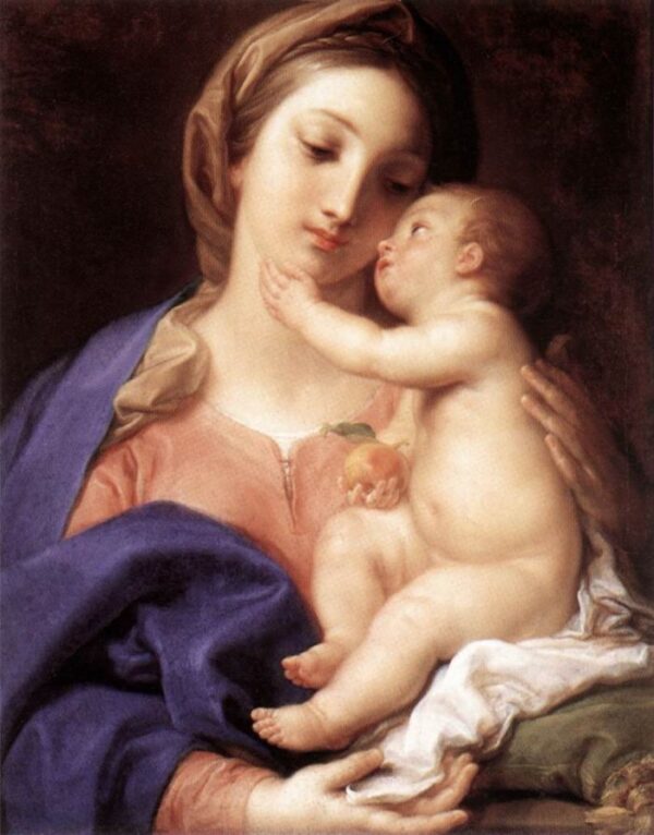 Madonna and Child by Pompeo Batoni, hand-painted oil painting reproduction