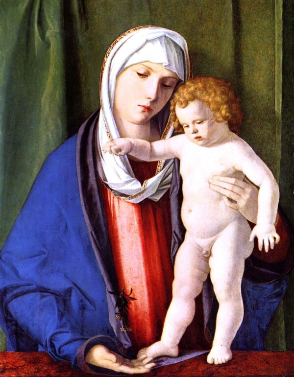 Madonna and Child by Giovanni Bellini, hand-painted oil painting reproduction
