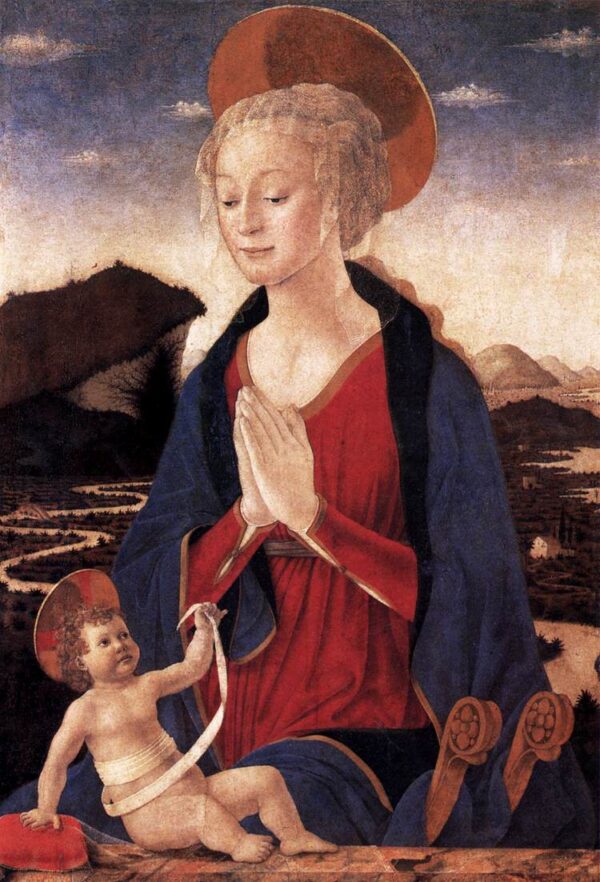 Madonna and Child by Alessio Baldovinetti, hand-painted oil painting reproduction