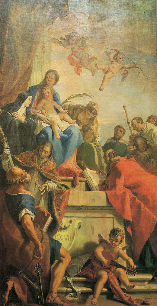 Madonna and Child with Saints by Sebastiano Ricci, hand-painted oil reproduction